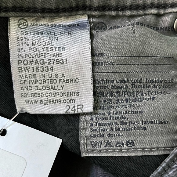 AG ADRIANO GOLDSCHMIED Legging Ankle Super Skinny Leatherette Jean Size 24R New - Picture 12 of 16